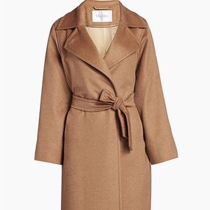 Max Mara Manuela Belted Camel Hair Coat in Camel Size 2
